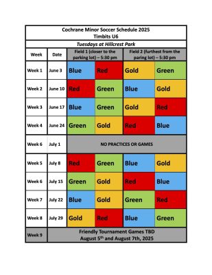 CMS U6 Schedule 2025
