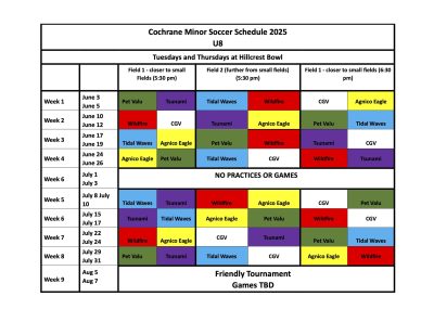 CMS U8 Schedule 2025